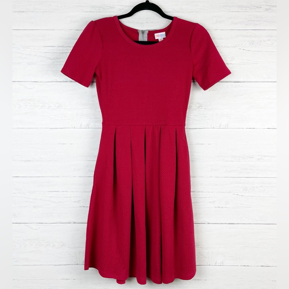 Red LuLaRoe Amelia Dress